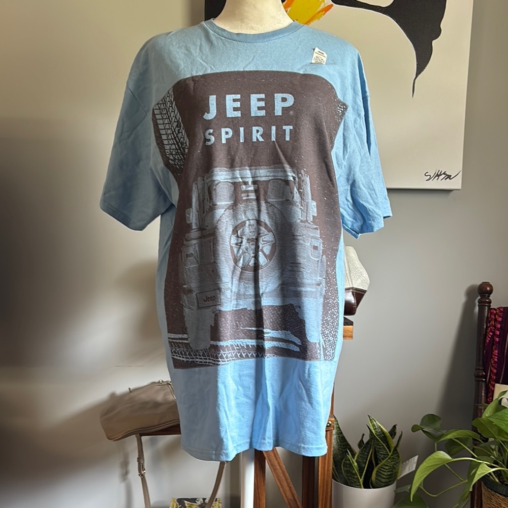 Spirit Blue Short Sleeve Tee with Graphic Design